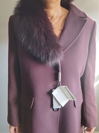 Oportunidad Lujo (PVP 510€) Abrigo color berenjena