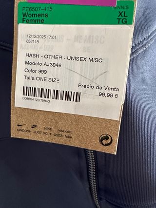 Chaqueta Nike Tenis Azul Talla XL