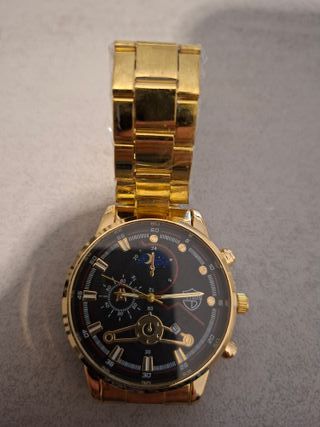 Reloj Caballero Dorado y Negro