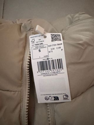 Chaleco acolchado MNG beige con bolsillos