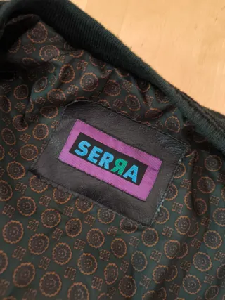 Chaqueta SERRA ante verde hombre Talla M