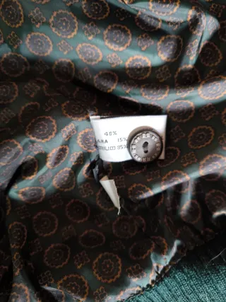 Chaqueta SERRA ante verde hombre Talla M