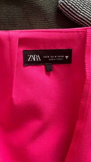 Falda pantalón mini fucsia Zara Talla M
