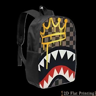 Zaino Shark Bocca Squalo Oro Nero