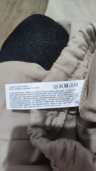 Pantalón chándal beige , marca enfasis