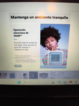 Calefactor Eléctrico DeLonghi Teal/Blanco