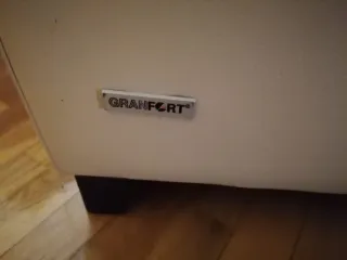 Sofá chaise longue piel beige GRANFORT 3 plazas