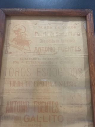 Cartel Taurino 1908 Puerto de Santa Maria