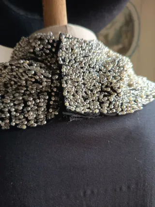 Chaleco lentejuelas dorado y plateado