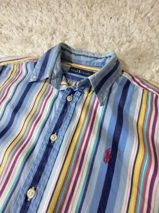 Camicia a maniche lunghe Ralph Lauren a righe multicolor