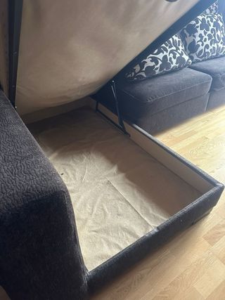 Sofá chaise longue marrón estampado