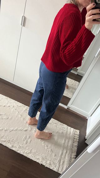 Jersey crop Zara rojo talla M