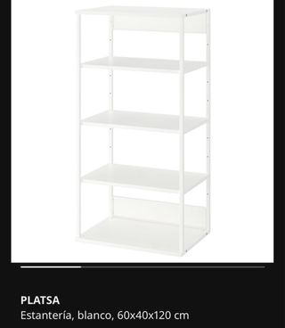 Estantería blanca metálica