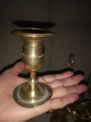 Escribanía antigua de bronce