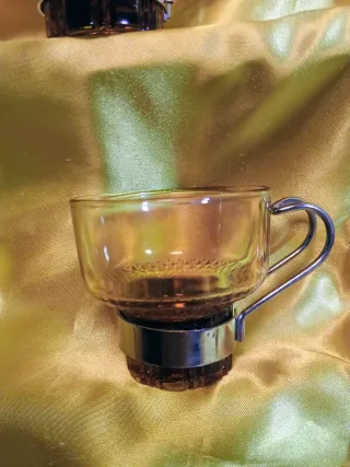 Set 6 Tazzine Vetro Ambra