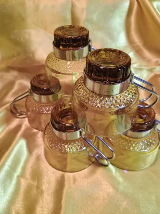 Set 6 Tazzine Vetro Ambra