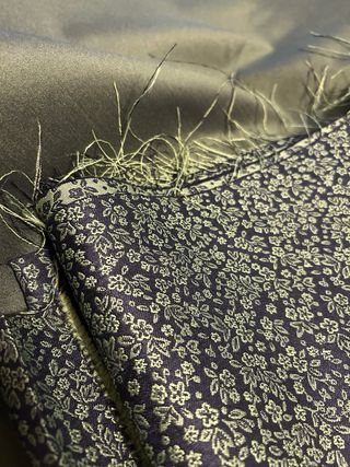 Corte fallera + tela de corpiño verde oliva negro