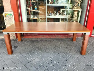 Mesa grande madera y metal