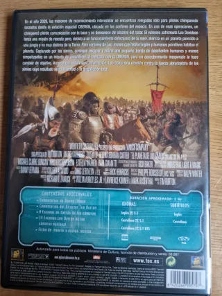 DVD El Planeta de los Simios (Tim Burton)