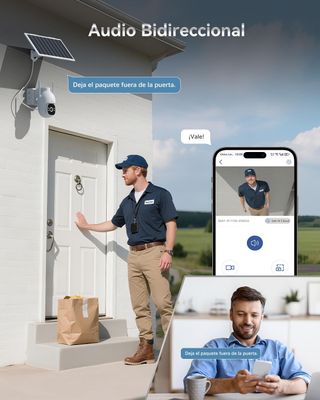 CTRONICS CAMARA SOLAR 4G 2K AOV GRABACION 24/7