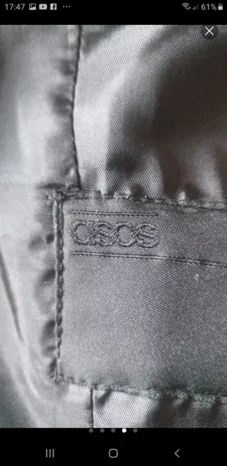 Americana ASOS cuadros gris y azul