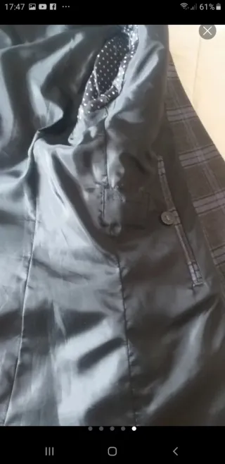 Americana ASOS cuadros gris y azul