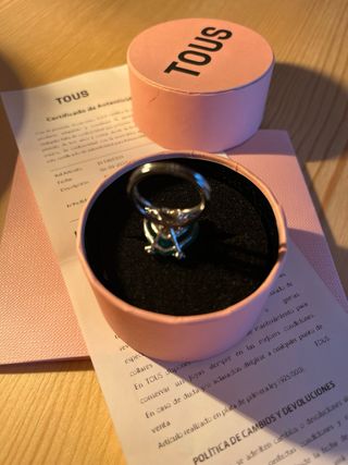 Anillo Tous Corazón Plata y calcedonia. Pills.