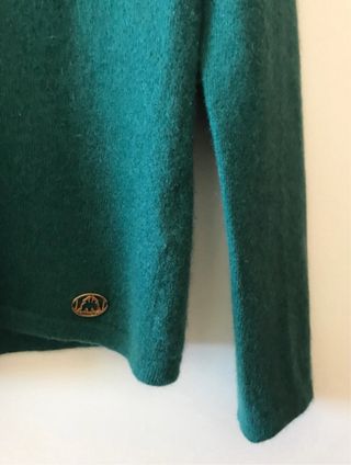 Jersey Lana Cashmere Land's End Talla S/M Verde