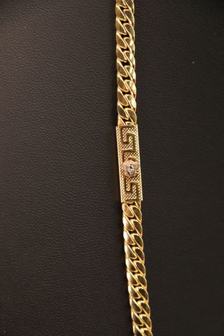 Cadena Cubana Medusa Cierre Circonitas 18K