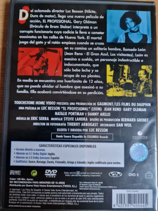 DVD El Profesional (Léon) Luc Besson
