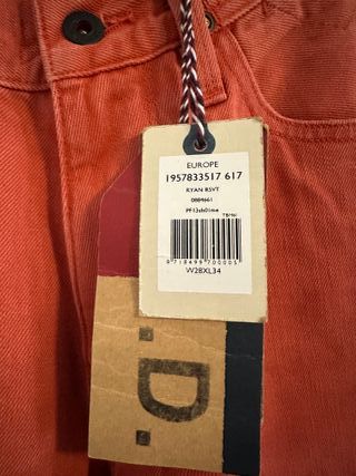 Jeans Tommy Hilfiger Straight Leg W28L34 Arancioni