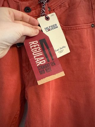 Jeans Tommy Hilfiger Straight Leg W28L34 Arancioni