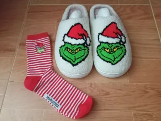 Zapatillas pantuflas + Calcetines Grinch (NUEVO!)