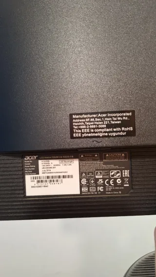 Pantalla Acer Negra PC