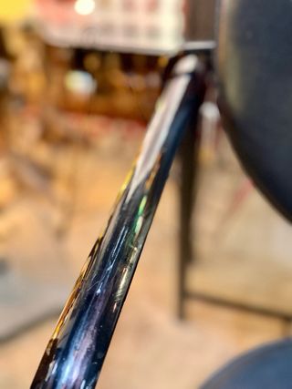 Silla oficina vintage color negro.