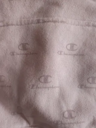 Sudadera Champion Rosa Logo Repetido