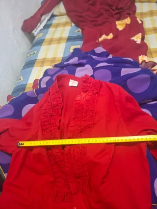 Traje Flamenca Rociera Rojo.falda y camisa