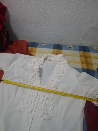 Traje Flamenca Rociera Rojo.falda y camisa variosM