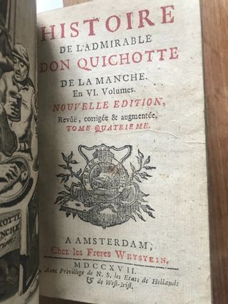 Histoire de Don Quichotte de la Manche 1717
