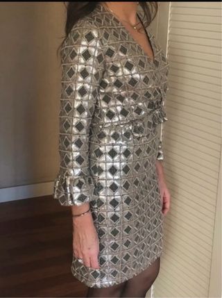 Vestido fiesta Hoss Intropia negro y dorado