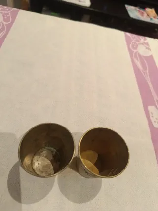 2 Antichi Bicchieri di Alpaca