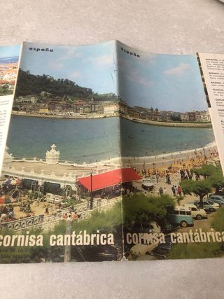 3 Folletos Cornisa Cantabrica Burgos y Santiago