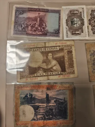Lote Billetes Antiguos España Pesetas