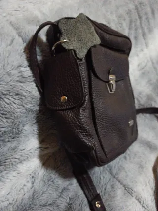 Bolso bandolera hombre piel marrón