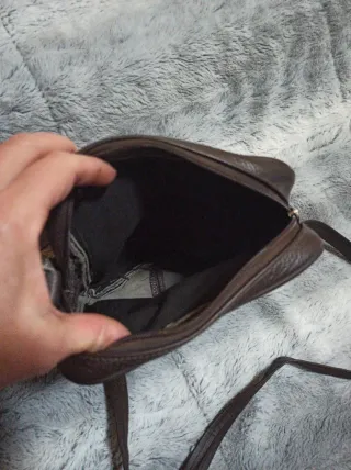 Bolso bandolera hombre piel marrón