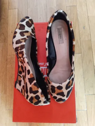 Zapatos tacón cuña, Zara, 40 (ver descripción)