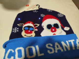 Gorro Navideño Papá Noel y Reno con luces