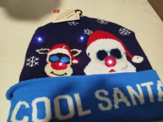 Gorro Navideño Papá Noel y Reno con luces