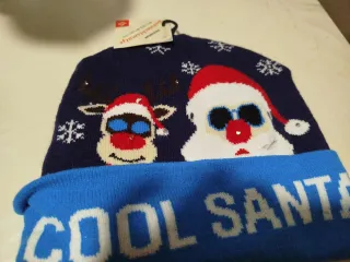 Gorro Navideño Papá Noel y Reno con luces
