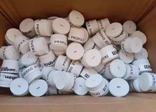 120 Uds Overgrip Wilson Blancas Perforadas Tenis